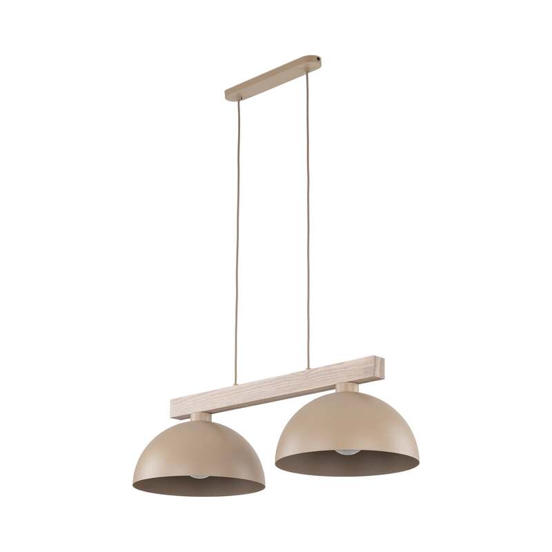 TK-Lighting Hängeleuchte Oslo sandfarben 2-flg LED Pendelleuchte dimmbar 83 cm - 5906135110117