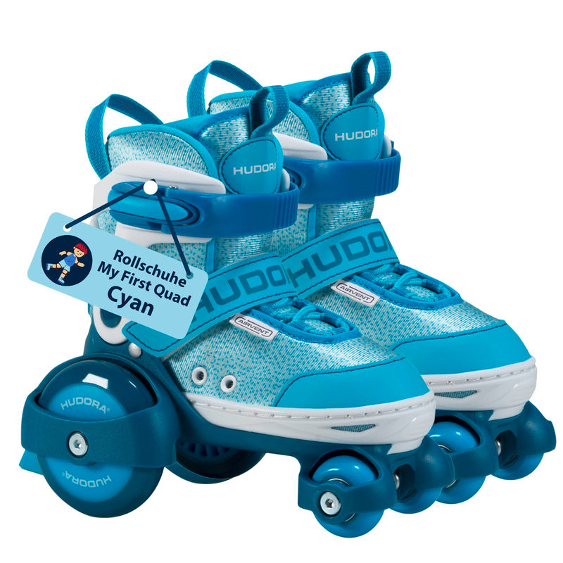 HUDORA Rollschuh My First Quad cyan für Kinder Gr. 26-29 verstellbar - 4005998220719