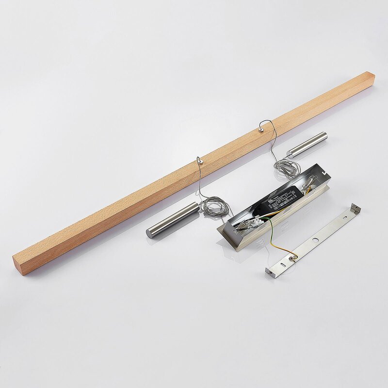 Lucande LED Hängeleuchte Pendelleuchte Tamlin Holz Buche natur Esszimmer Wohnzim - 4251096562507