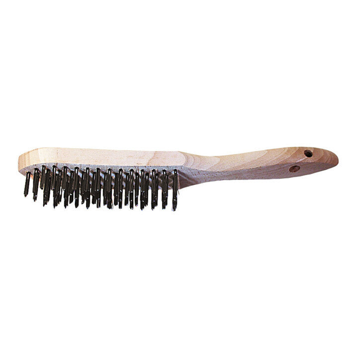 Lessmann Handbürste Drahtbürste Stahldraht Bürste Holz 5 Reihen 0,35 mm 3 STÜCK - 4017359049044
