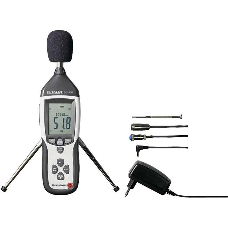 VOLTCRAFT Schallpegel-Messgerät SL-451 30-130 dB USB Messgerät Schallpegel 350g - 4016138676983