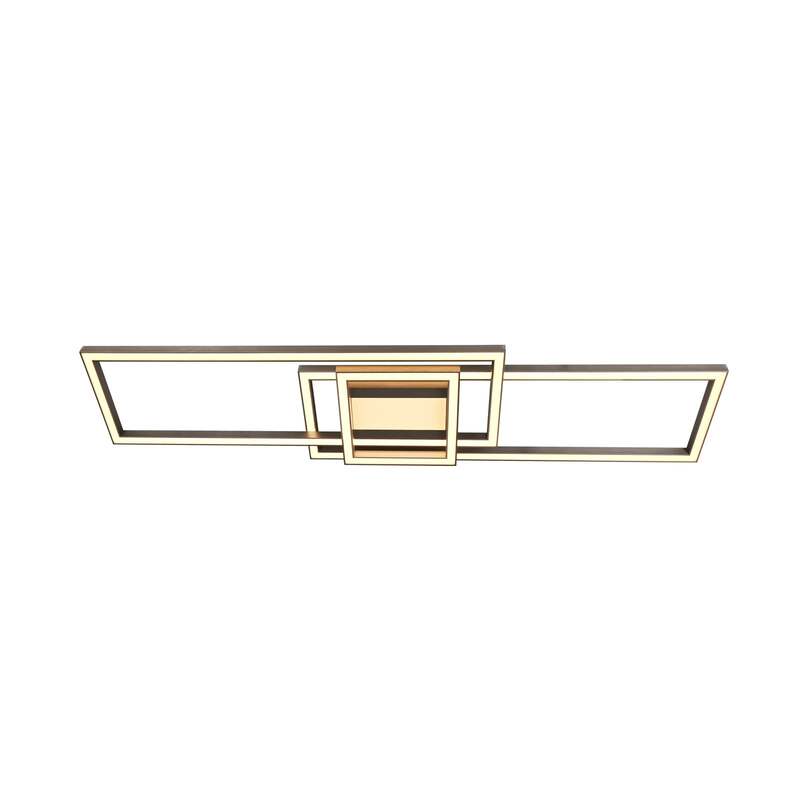 Lindby Deckenleuchte Mairin LED dimmbar CCT Fernbedienung nickel 105x25cm - 4255830900174
