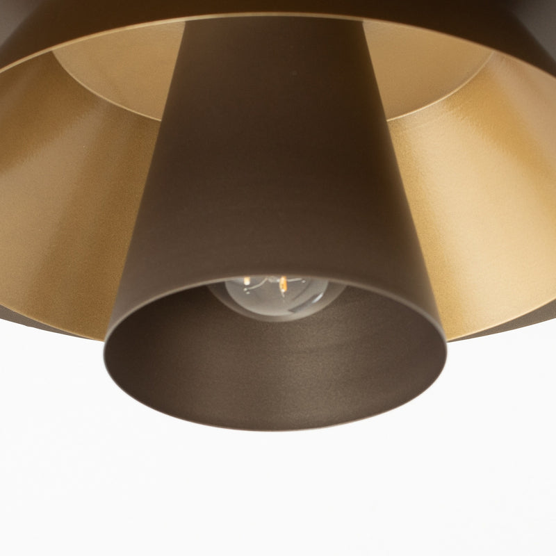 Deckenleuchte Plato LED Lampe Leuchte dimmbar titan goldfarben Ø38cm 20cm hoch - 5907565944990