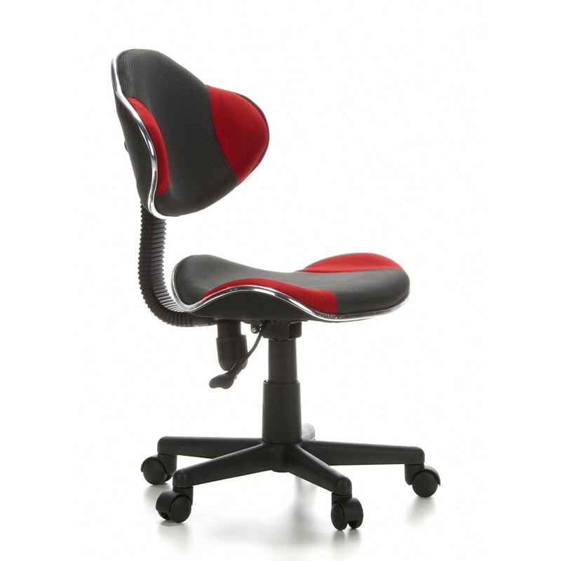 hjh OFFICE Kinderschreibtischstuhl Kinderstuhl KIDDY GTI-2 Stuhl Stoff grau rot  - 4260182531136