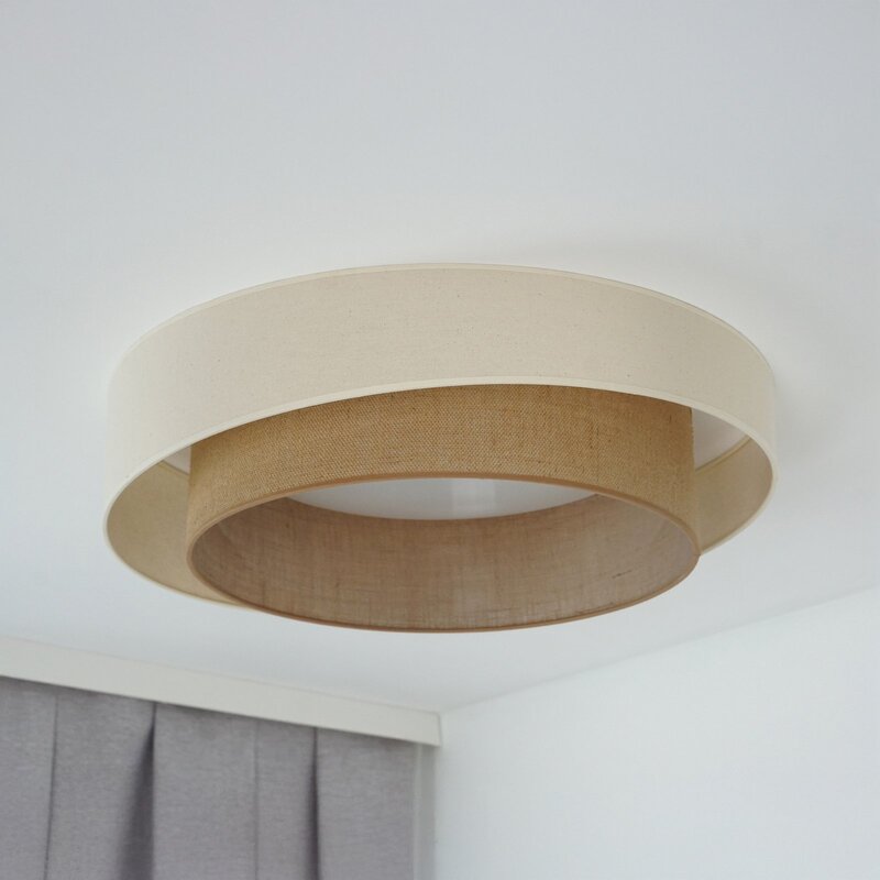 Duolla LED-Deckenleuchte Luneta S Fernbedienung Jute beige Ø60cm SIEHE TEXT/F590 - 5905317606424