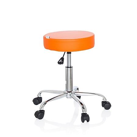 hjh OFFICE Operator II Arbeitsstuhl Hocker Drehstuhl orange 360° - 4251084663995