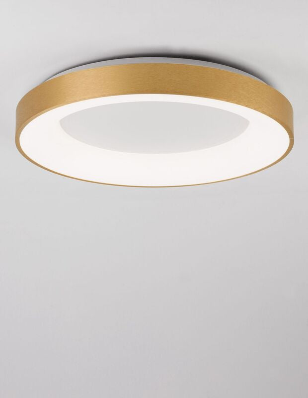 Nova Luce Deckenleuchte Deckenlampe Rando Thin LED Gold Warmweiß dimmbar 60 cm - 5212017420114