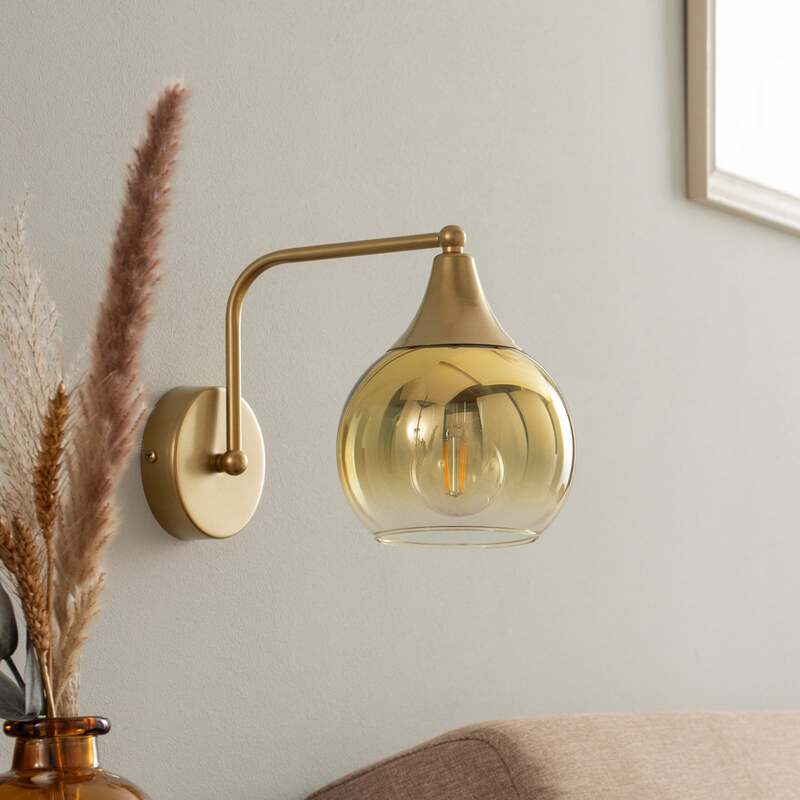 Eko-Light Wandleuchte Monte aus Glas gold Wandlampe Lampe Leuchte Spot Licht - 5902693783992