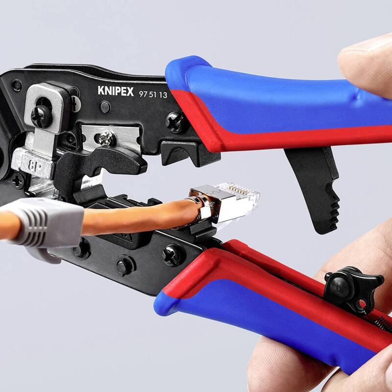 Knipex Crimpzange für RJ45-Westernstecker 97 51 13 Zange Crimpwerkzeug - 4003773087908
