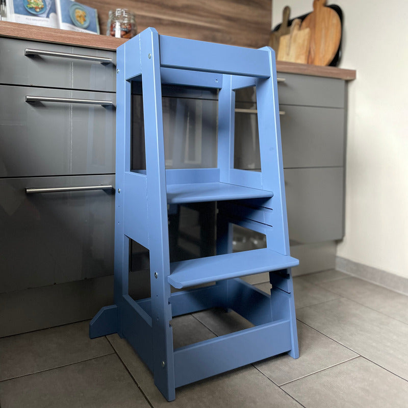 tiSsi Lernturm Felix Entdecker-Turm Kinderhochstuhl Taubenblau 91cm 250kg - 4260657582687