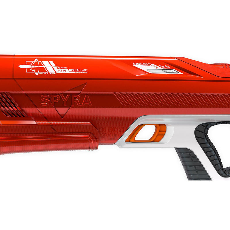 SPYRA Three Wasserpistole rot für Kinder ab 8 Jahren mit 3 Spielmodi - 4260747380360