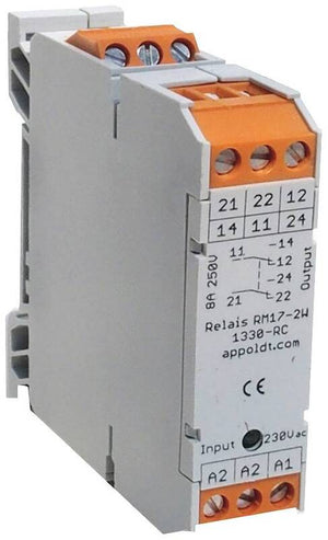 B-Ware Appoldt Koppelrelais RM17-2W 24V DC 8A 2 Wechsler Schaltrelais 1 Stück