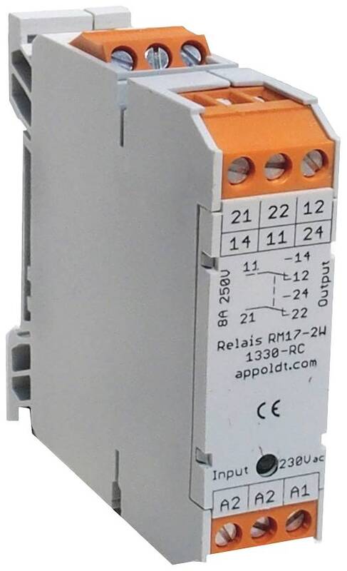 Appoldt Koppelrelais RM17-2W 24V DC 8A 2 Wechsler Schaltrelais 1 Stück - 4039289065680