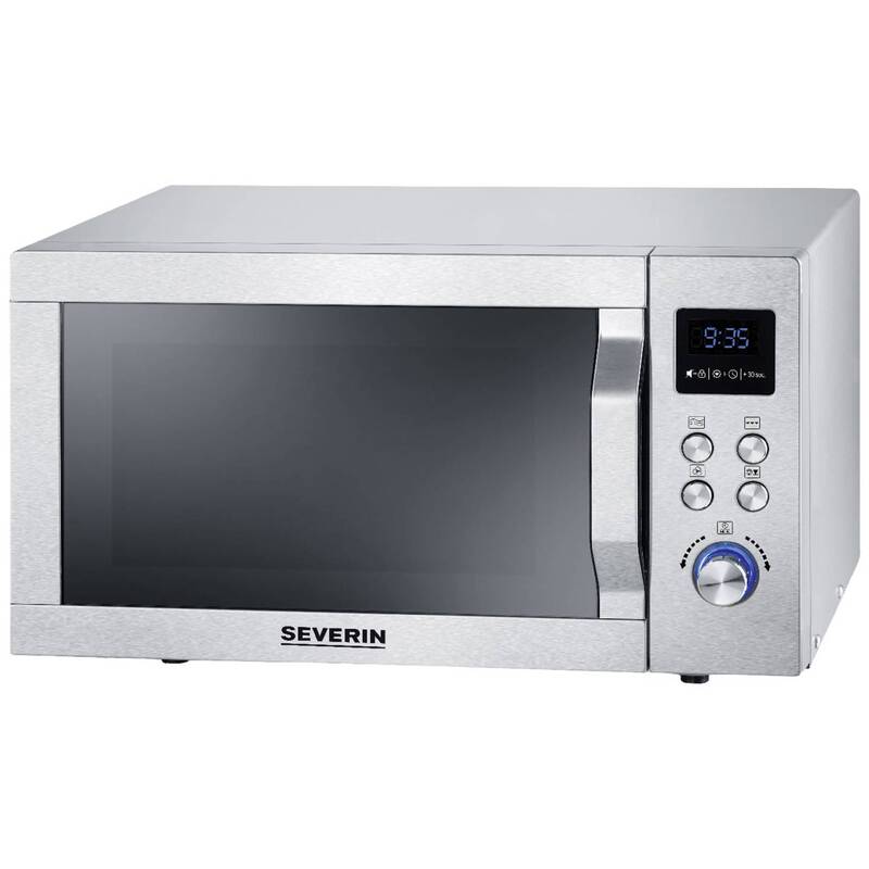 Severin Mikrowelle Edelstahl MW 7774 Grillfunktion Pizzafunktion Heißluft 25l - 4008146041273