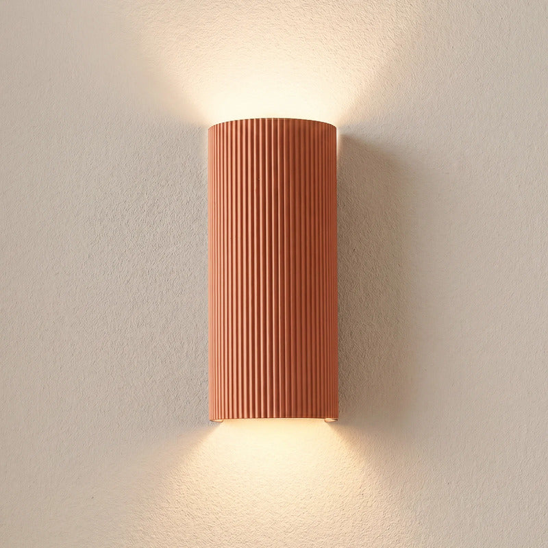 Lindby Wandleuchte Colja LED Wandlampe dimmbar terracotta Gips 30,5cm hoch - 0000010050565
