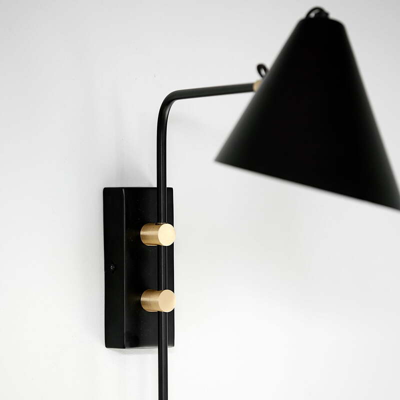 House Doctor Club Wandleuchte Double Leselampe Nachttischlampe 2 flammig Schwarz - 5707644447660