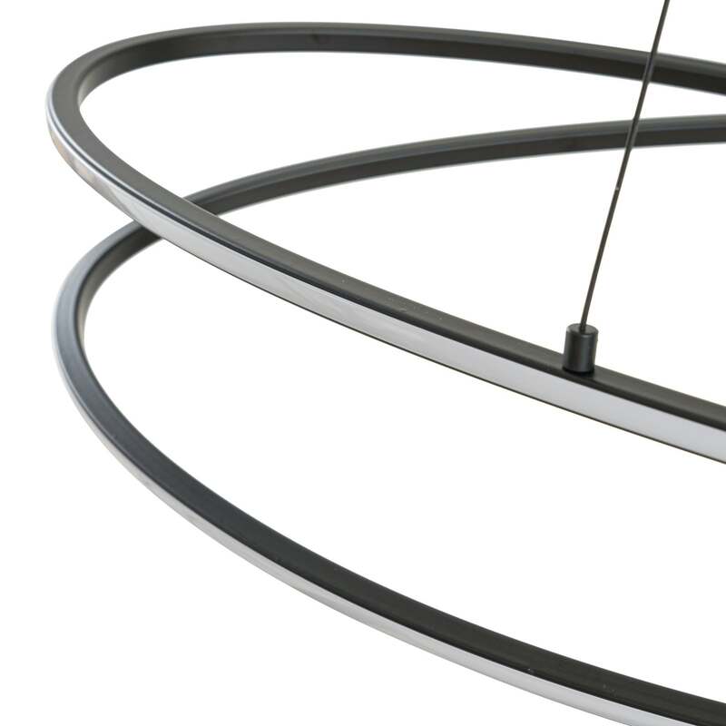 Lucande LED Hängeleuchte Pendelleuchte Beleuchtung schwarz dimmbar 100cm - 4255830903779