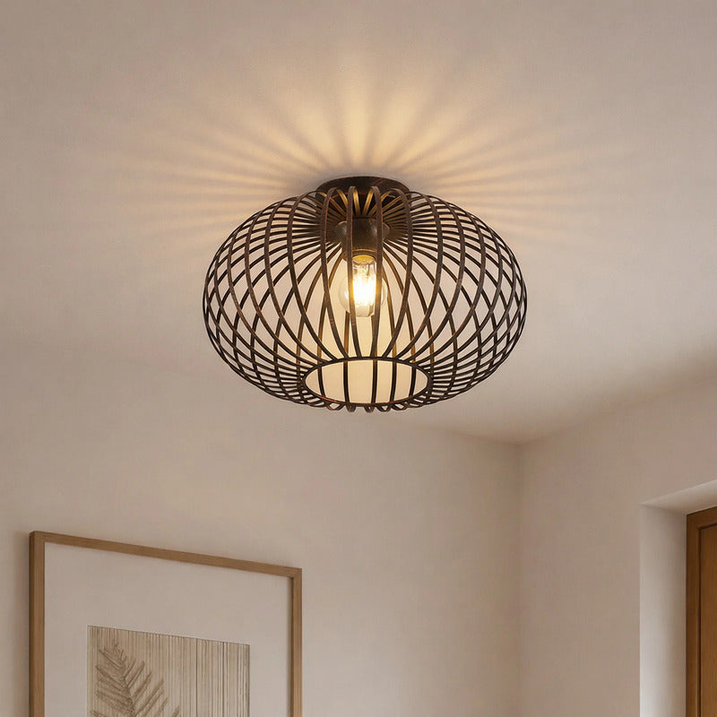 Lindby Deckenlampe Rosalea LED Lampe dimmbar schwarz kupfer Ø40cm 25,5cm - 4251911729290