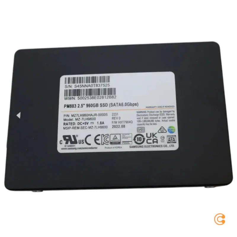 Samsung SSD Festplatte Server PM893 2,5 SATA Serial ATA 960 GB SIEHE TEXT/FOTO - 4260580377374
