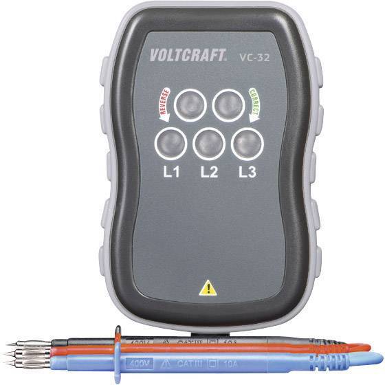 VOLTCRAFT VC-32 Drehfeldtester 250-400V CAT III 440V Phasenprüfung - 4016138520095