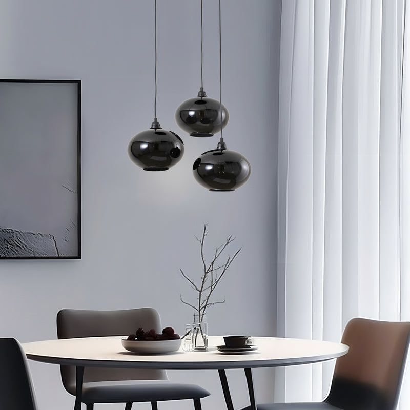 Hängelampe Goossens Smoked 051 3-flammig Glas Ø27cm E27 LED Rauch - 8681875991796