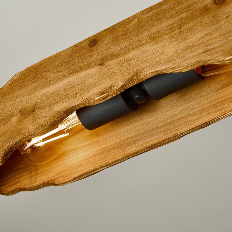 Eco-Light Hängeleuchte Venus Hängelampe Lampe braun Länge 100 cm 4-flammig Holz - 4250294322197