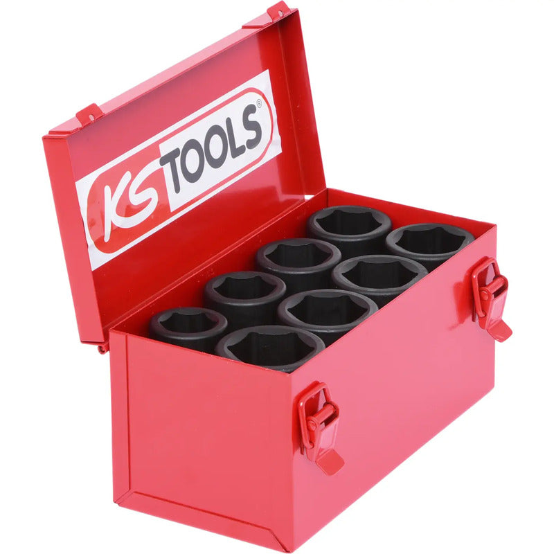 KS Tools Stecknuss-Set 3/4" (20 mm) Chrom-Molybdän Stahl im Stahlblechkoffer - 4042146172421