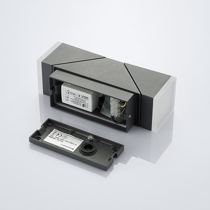 Lindby LED Wandleuchte Sally Außenwandleuchte mit Bewegungsmelder anthrazit IP54 - 4251096554397