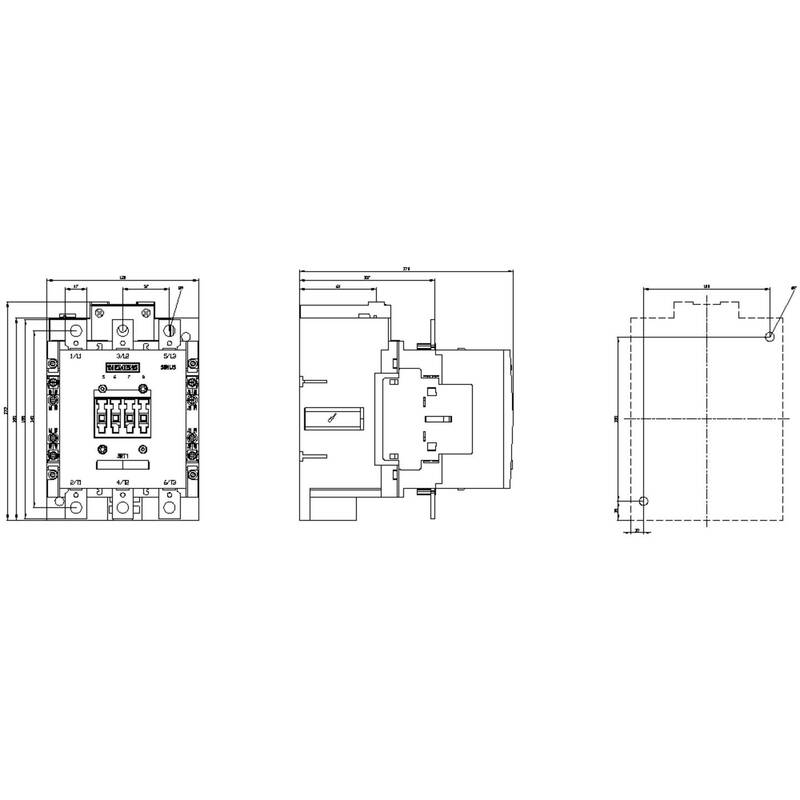 Siemens 3RT1055-6NB36 Leistungsschütz Installationsschütz 3 Schließer 1000 V/AC - 4011209507401