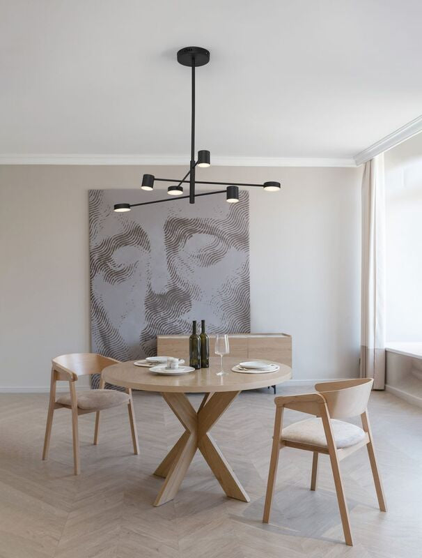 Nova Luce Pendelleuchte Hängeleuchte NORDIK LED Schwarz Warmweiß dimmbar 28 W - 5212017440686