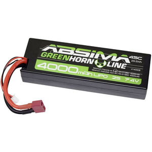 B-Ware Absima LiPo Akku 7.4V 4000mAh 45C Hardcase T-Plug für Modellbau
