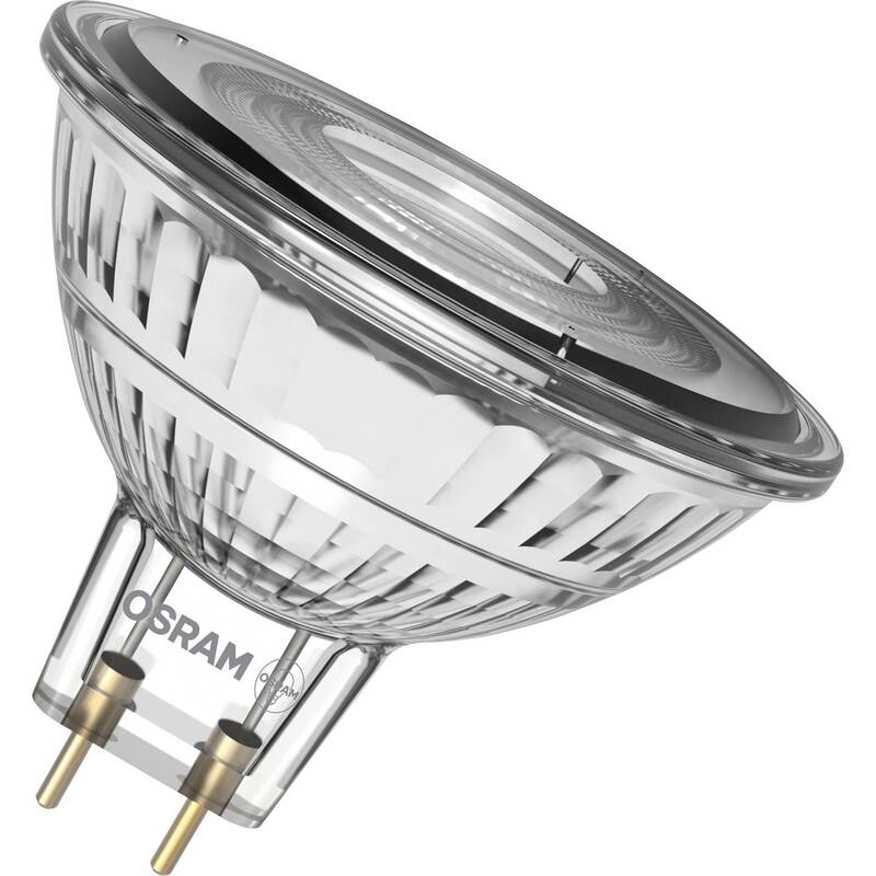 OSRAM LED Reflektorlampe Spot Lampe GU5.3 Warmweiß Transparent 3,4W 12V 5 STÜCK - 4099854457012