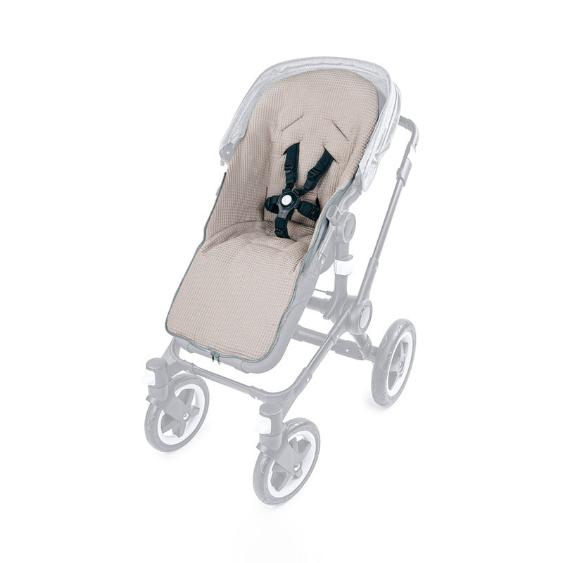 Liebes von Priebes Fußsack Schlafsack Mila Waffelpiqué Buggy Natur Grau - 4250569126369