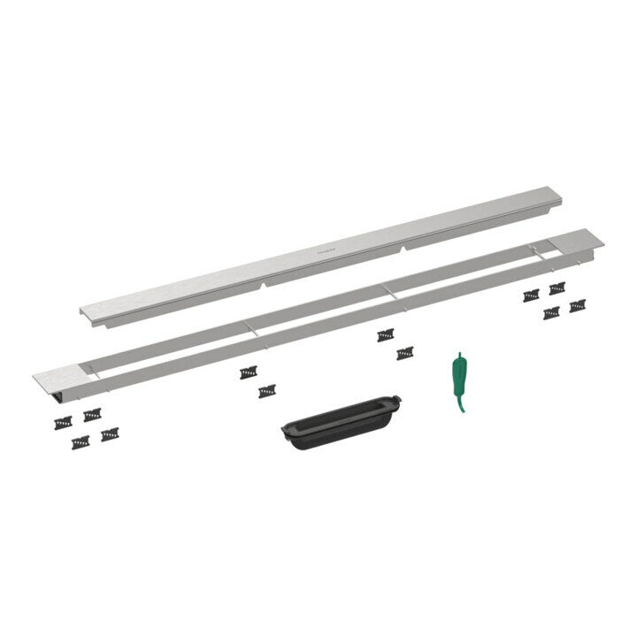 hansgrohe Duschrinne Ablauf RainDrain Match Fertigset Edelstahl rechteckig 900mm - 4059625489727
