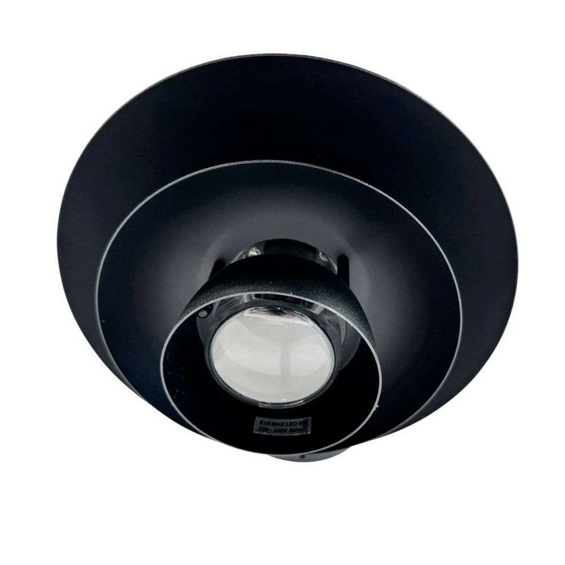 Dyberg Larsen Außenwandleuchte Morph 24 cm schwarz Metall IP44 - 5704709082316