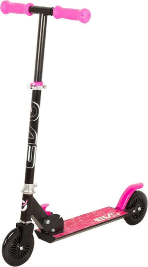 B-Ware EVO Scooter Faltbar Pink Kinderfahrzeug 2-Rad höhenverstellbar ABEC-5 65x32x76cm
