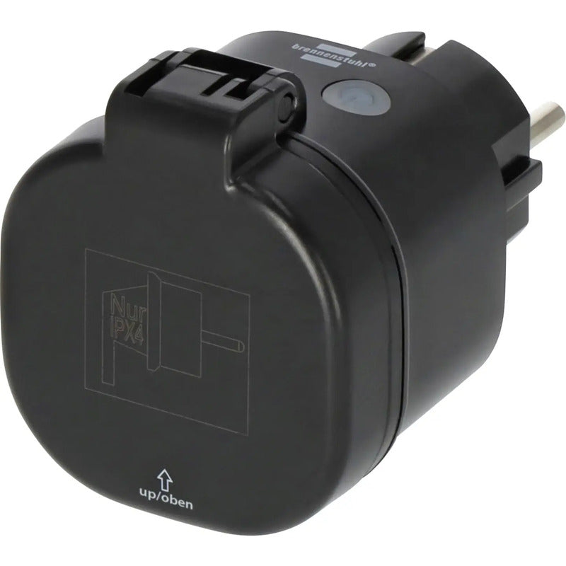 Brennenstuhl Connect WiFi Steckdose WA 3 Schwarz IP54 3680W Außenbereich - 4007123692965