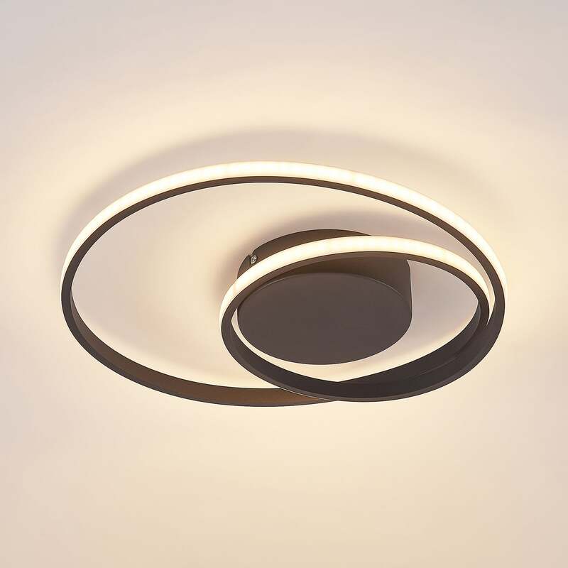 Lindby Deckenleuchte Deckenlampe LED Emisua dimmbar Fernbedienung schwarz m123 - 4251911705737