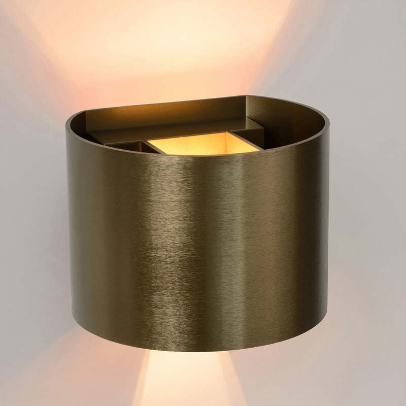 LED-Wandleuchte Xio rund altmessing dimmbar 3,5 W warmweiß Lucide - 5411212092472