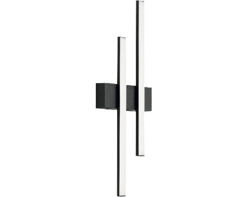 Telefunken LED-Außenwandleuchte Graz direkt 2-flammig schwarz Wandlampe Lampe - 4059709003245