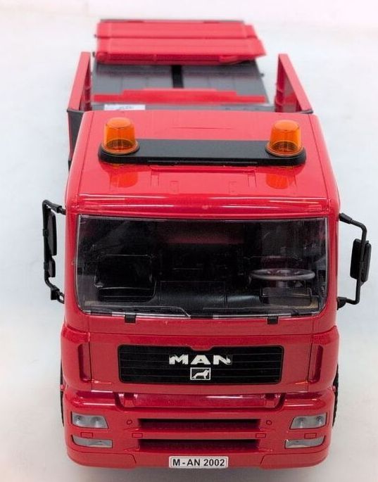 Bruder MAN TGA Tieflader mit Manitou Teleskoplader Modell Baufahrzeug - 4001702027742