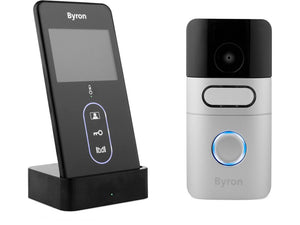 B-Ware Byron DIC-24615 IP Video Türsprechanlage WLAN Komplett-Set Familienhaus Weiß
