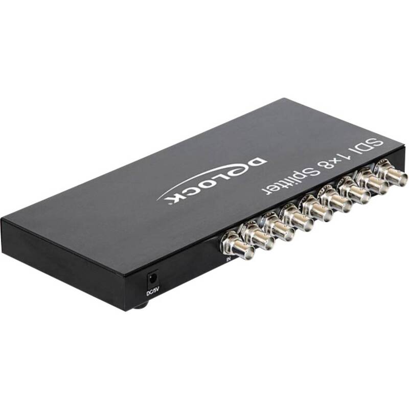 Delock 93253 SDI-Splitter 8 Port Metallgehäuse 1920x1080 Pixel Schwarz - 4043619932535