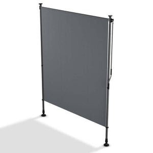 B-Ware Senkrechtmarkise Barbados grau UV-beständig Sichtschutz ohne Bohren 150x310cm