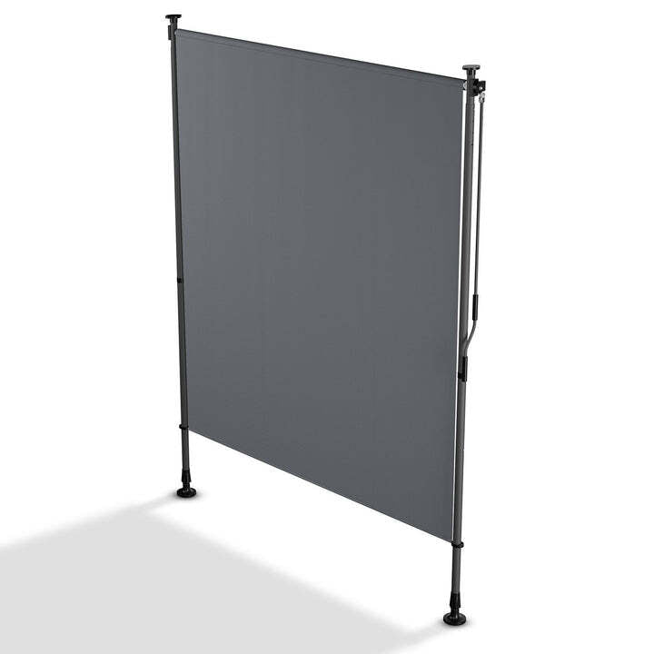 Senkrechtmarkise Barbados grau UV-beständig Sichtschutz ohne Bohren 150x310cm - 4262437183824