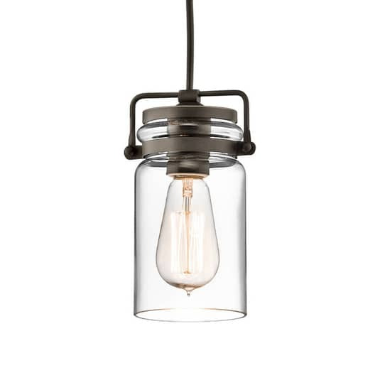 KICHLER Glas-Hängeleuchte Hängeleuchte Lampe Leuchte Pendelleuchte Brinley 1-flg - 5024005231417