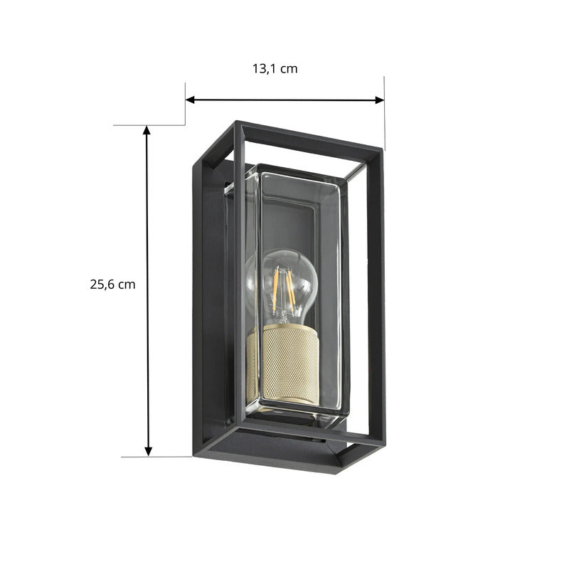 Arcchio Außenwandleuchte Ismera anthrazit Gartenlampe dimmbar IP65 E27 25,6cm - 4255830910395