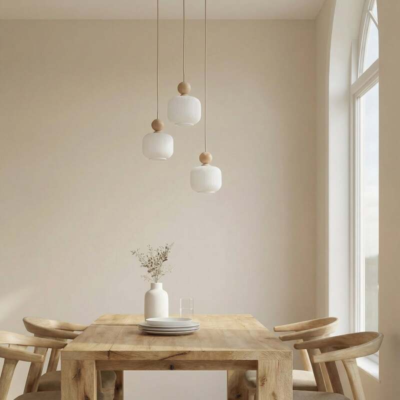 TK Lighting Pendelleuchte Ballo 3-flammig LED Hängelampe dimmbar weiß Ø35cm - 5906135110506