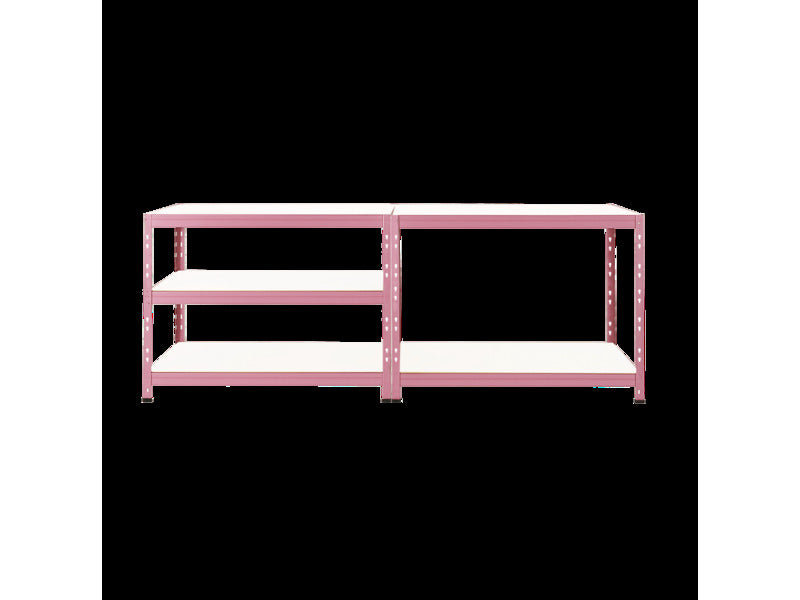 Schwerlast-Steckregal Rivet M 180x90cm 210kg Traglast Regal Rosa HDF Modular - 8586002700756