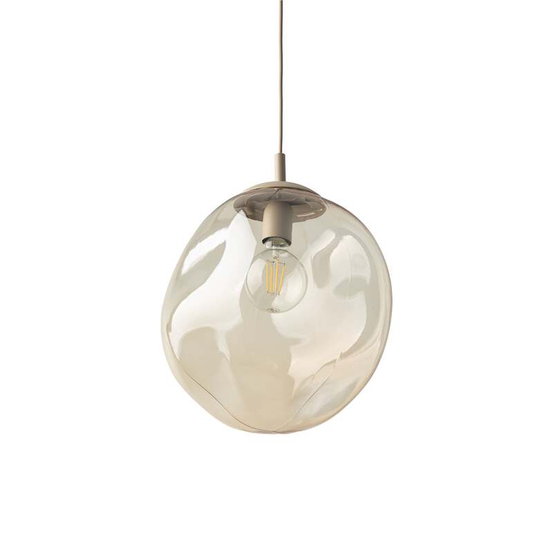 TK-Lighting Hängeleuchte Lava LED Pendelleuchte dimmbar sand grau Ø35cm E27 - 5906135113255